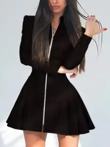 StyleCast x Revolte Halter Neck Shirt Mini Dress