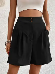 StyleCast Women Black Mid-Rise Shorts