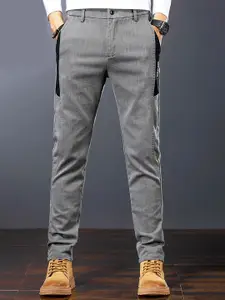 StyleCast x Revolte Men Skinny Fit Mid-Rise Easy Wash Trousers