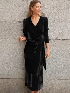 StyleCast Solid Ready to Wear Midi Dress