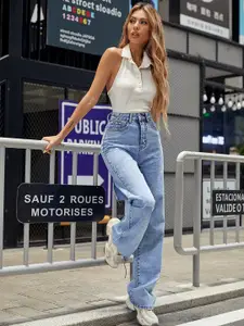 StyleCast Women Blue Skinny Fit Mildly Distressed Light Fade Jeans