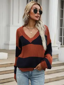 StyleCast Women Brown Printed Pullover