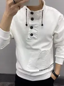 StyleCast x Revolte Men Mock Collar Sweatshirt