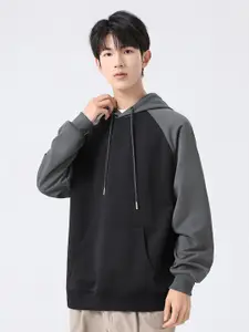 StyleCast x Revolte Men Colourblocked Hood Pullover Sweatshirt
