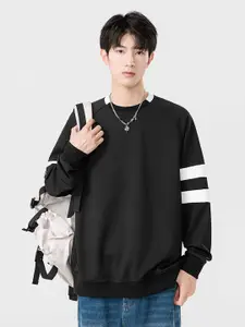 StyleCast x Revolte Men Solid Round Neck Sweatshirt