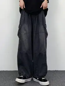 StyleCast Men Low-Rise Light Fade Wide Leg Jeans