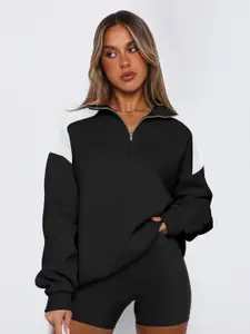 StyleCast x Revolte Women Shirt Collar Half Zipper Pullover
