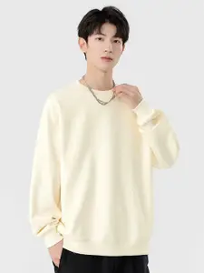 StyleCast x Revolte Men Round Neck Solid Sweatshirt
