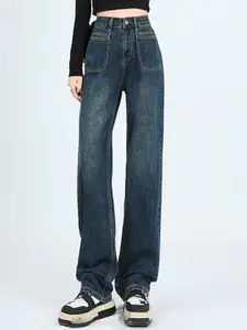 StyleCast Women Straight Fit High-Rise Light Fade Jeans