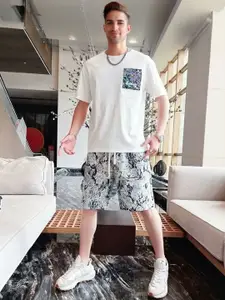 StyleCast Men Abstract Regular Fit Shorts