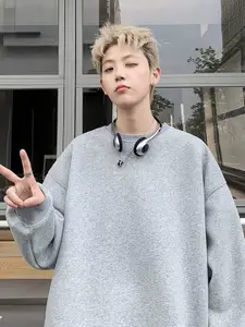 StyleCast x Revolte Men Solid Round Neck Cotton Pullover Sweatshirt