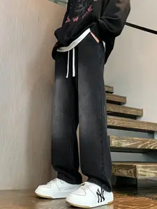 StyleCast Men Mid-Rise Relaxed Fit Light Fade Jeans