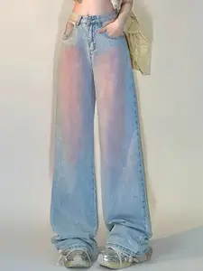 StyleCast x Revolte Women Relaxed Fit Light Fade Jeans