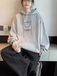 StyleCast x Revolte Men Typography Printed Hood Pullover Sweatshirt