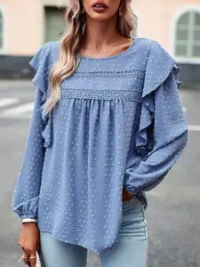 StyleCast Women Solid Round Neck Top