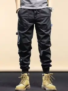 StyleCast x Revolte Men Loose Fit Pleated Cotton Joggers Trousers