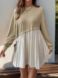 StyleCast Women Boat Neck A-Line Dress