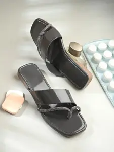 Killer Women Embellished Open Toe Flats