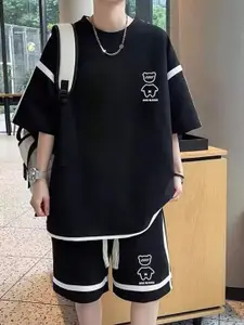 StyleCast Round Neck T-Shirt With Shorts