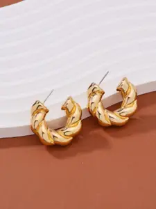 SUBHAGALANKAR Gold-Plated Circular Hoop Earrings