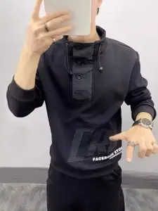 StyleCast x Revolte Men Mock Collar Sweatshirt