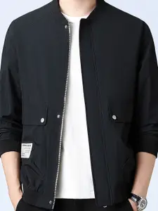 StyleCast x Revolte Men Stand Collar Solid Casual Windcheater Jacket
