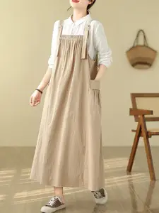 StyleCast Square Neck Maxi Pinafore Dress