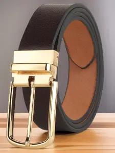 The Roadster Lifestyle Co. Men Textured Leather Formal Belt