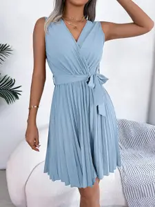 StyleCast V-Neck Fit and Flare Dress