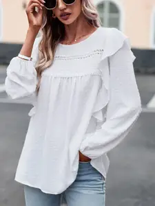 StyleCast Women Solid Round Neck Top