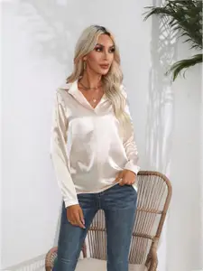 StyleCast Women  Solid  Opaque Casual Shirt