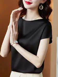 StyleCast Boat Neck Short Sleeves Regular Top