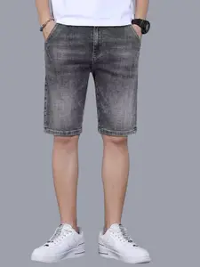 StyleCast Men Washed Denim Shorts Technology