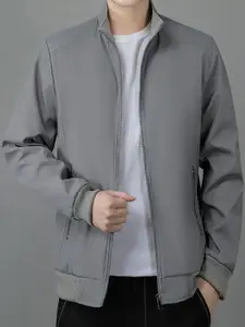 StyleCast x Revolte Men Stand Collar Bomber Jacket