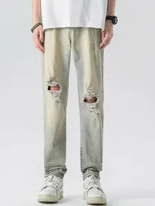 StyleCast Men Slash Knee Heavy Fade Jeans