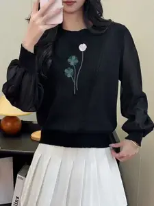StyleCast Women Floral Embroidered Pullover