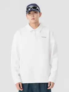 StyleCast x Revolte Men Solid Polo Collar Cotton Oversized T-shirt