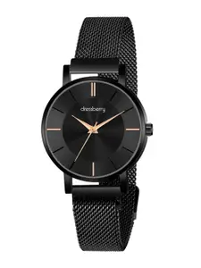 DressBerry Women Dial & Bracelet Style Straps Analogue Watch HOBDB-292-BK