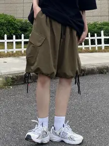 KPOP Women Solid Regular Fit Shorts