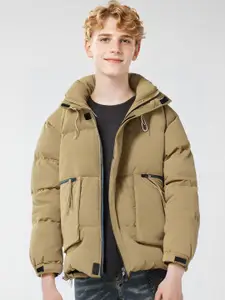 StyleCast x Revolte Men Mock Collar Solid Casual Padded Jacket