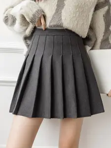 StyleCast Women Above Knee Flared Woollen Skirt
