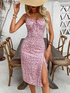 StyleCast Women Floral Printed Fit & Flare Midi Dress