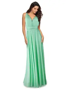 StyleCast Women Solid A-Line Maxi Dress