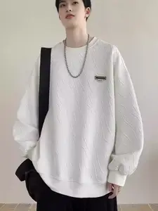 StyleCast x Revolte Men Textured Round Neck Sweatshirt