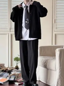 StyleCast x Revolte Men Black Wool Casual Jacket