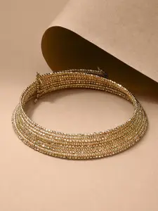 Fida Gold-Plated Artificial Beaded Choker Necklace