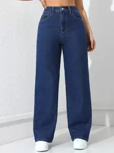 VBEAUTI Women Jean Boyfriend Boyfriend Straight Fit High-Rise Stretchable Jeans