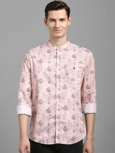 Louis Philippe Jeans Men Slim Fit Floral Printed Band Collar Casual Shirt