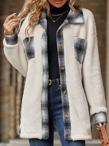 StyleCast x Revolte Checked Open Front Shrug