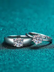 DIVASTRI Set Of 2 Stone Studded Finger Rings